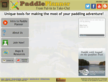 Tablet Screenshot of paddleplanner.com